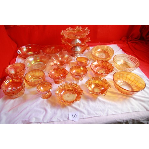 59A - Two large boxes of Carnival Glass items, all in good order, please refer to both pictures (one box p... 