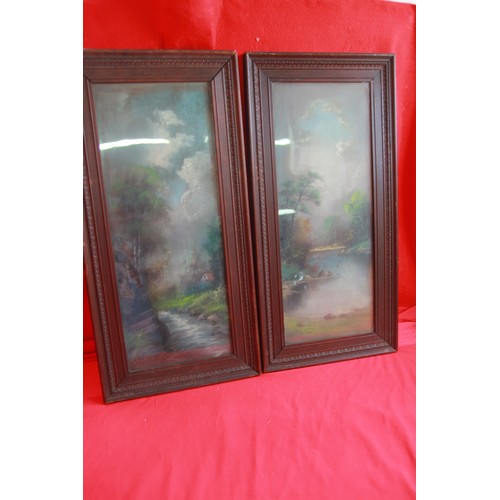 5 - x2 F&G countryside scenes in Arts & Crafts frames