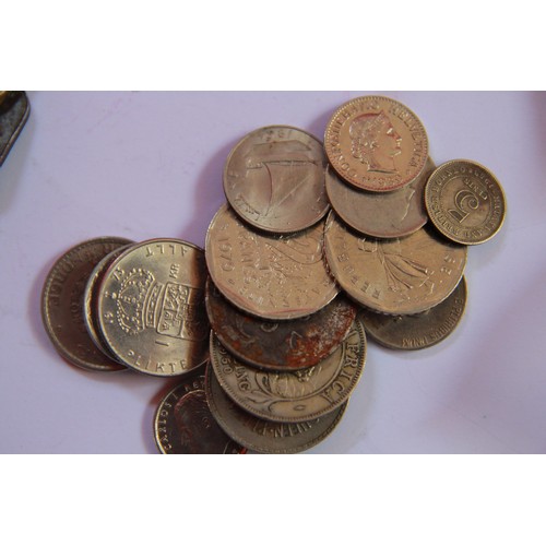 106 - A selection of Foreign & UK coins