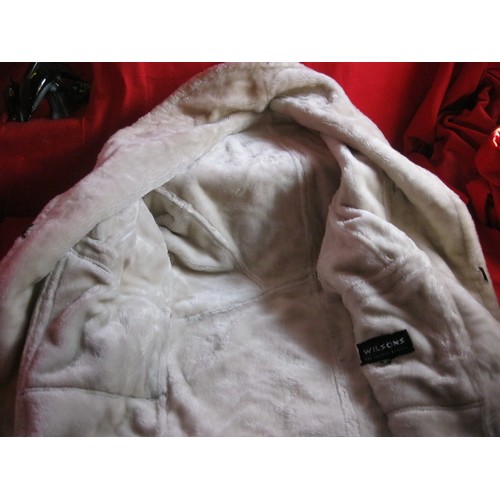 104 - A vintage Wilsons sheepskin car coat size XL