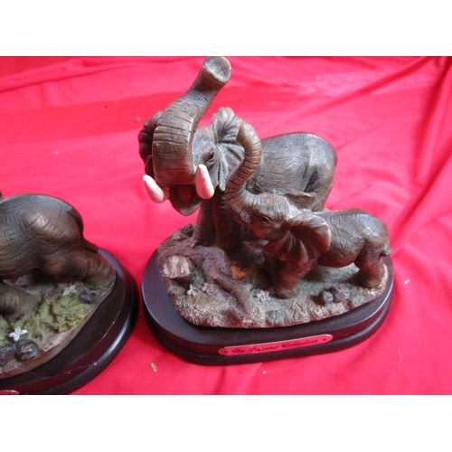 61 - Two figurines of Elephants both seem to be in very good conditions with no damage to resin.