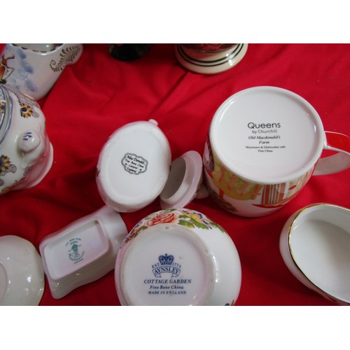 101 - An assortment of china and porcelain including Queen's, Aynsley and others