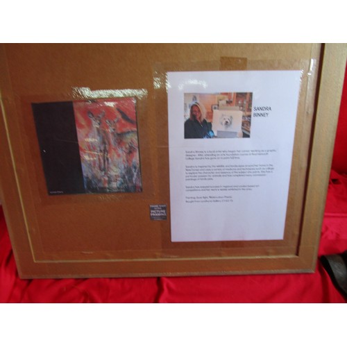 29 - An original painting by Sandra Binney formally of Bournemouth College of Arts featuring a pair of De... 