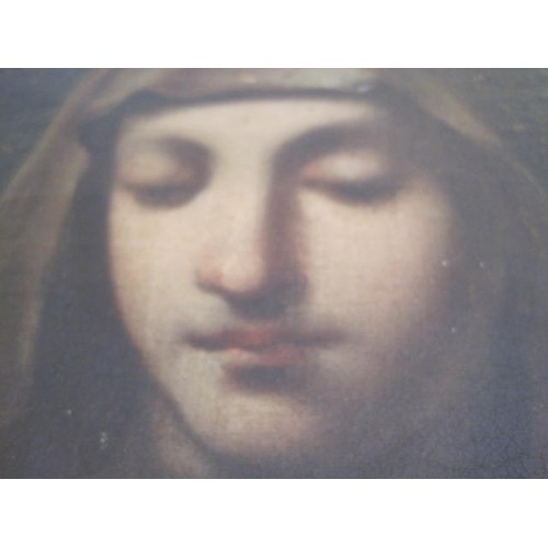 2 - Unknown Woman, oil on canvas, framed, some indistinct gallery marks to reverse along with antique wa... 