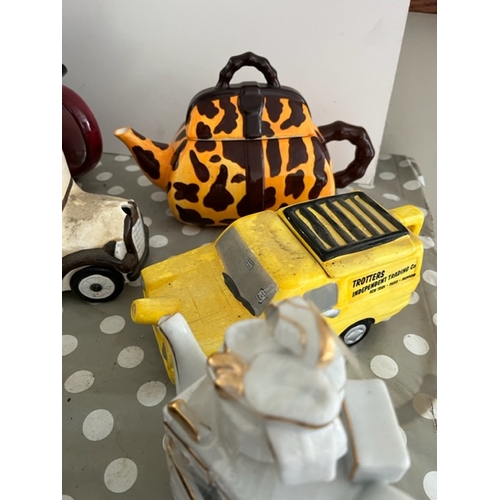 8 - Teapot collection - including Mad Hatter, Laurel & Hardy. Trotters etc