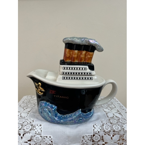 Tony Carter 1998 Titanic Teapot. Unlike the ship it was named