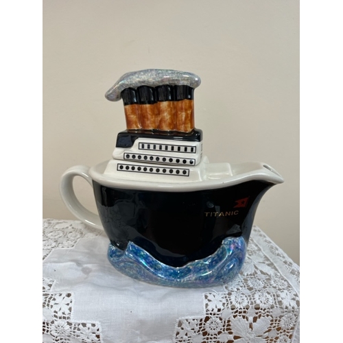 Tony Carter 1998 Titanic Teapot. Unlike the ship it was named