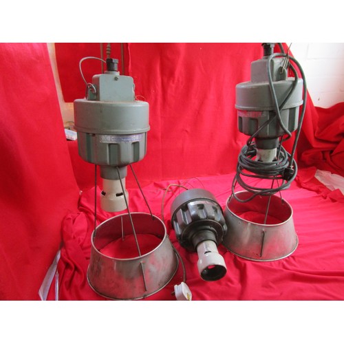 179 - 5 complete MBL High Bay Workshop Lamps by Simplex Circulume, all with bulbs, plus another two for pa... 
