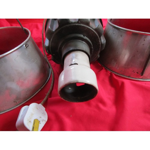 179 - 5 complete MBL High Bay Workshop Lamps by Simplex Circulume, all with bulbs, plus another two for pa... 
