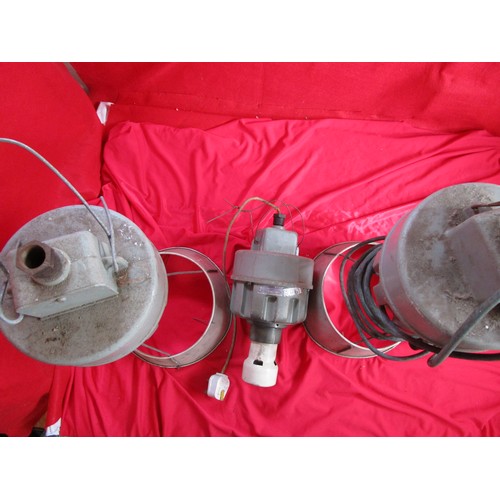 179 - 5 complete MBL High Bay Workshop Lamps by Simplex Circulume, all with bulbs, plus another two for pa... 