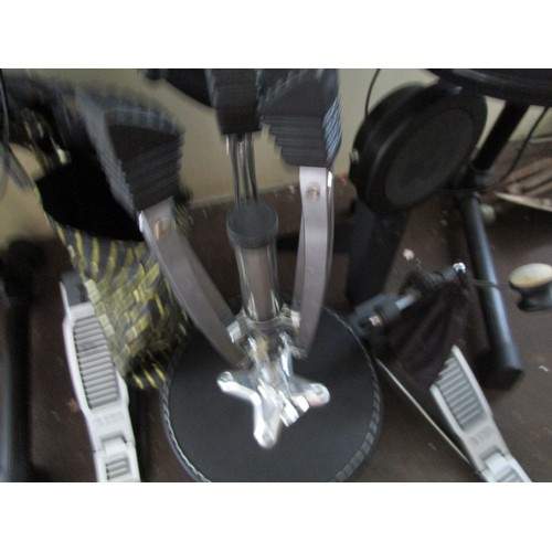 202 - An Alesis DM6 Electronic Drumkit with sticks and folding stool, in full working order