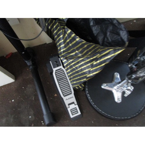 202 - An Alesis DM6 Electronic Drumkit with sticks and folding stool, in full working order
