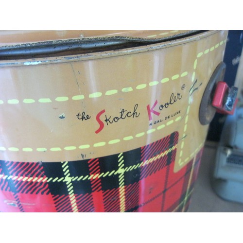 214 - A vintage tartan patterned Scotch Cooler