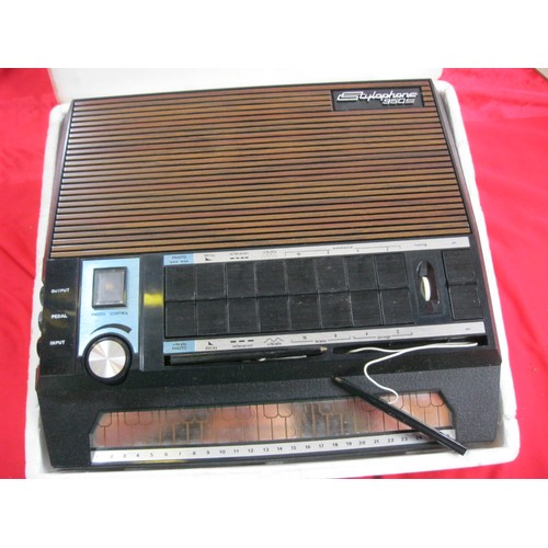 200 - A vintage Dubreq 350s Stylophone in original packaging with instruction book including the original ... 