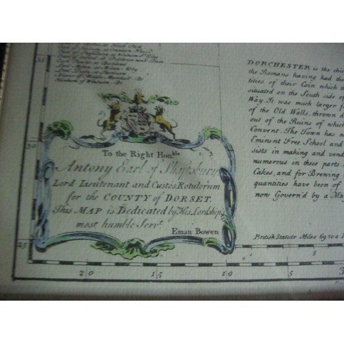 206 - A framed and glazed Eldridge Pope & Co Brewery Map of the County of Dorset