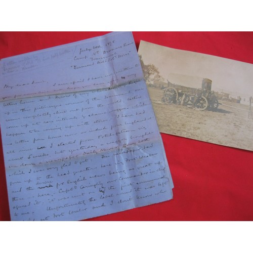 196A - A letter written on July 20th 1878 by Francis Gotch of the Diamond Fields Volunteer Horse, camped ne... 
