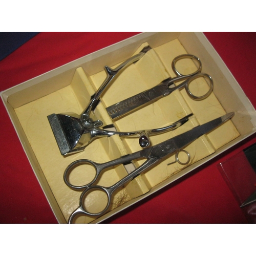215A - A mixed lot comprising pewter, a porcelain-faced antique doll, slide rule, Helix geometry set and ot... 