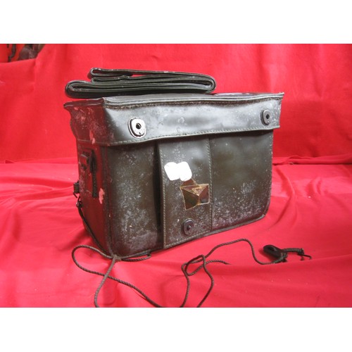 190 - A vintage military Geiger counter, in original box with original carry case and unused strap