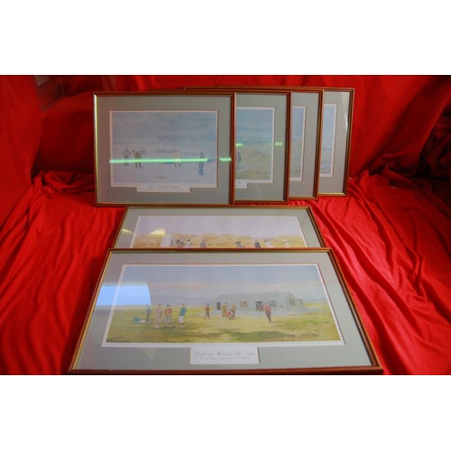 174 - x6 vintage golf prints