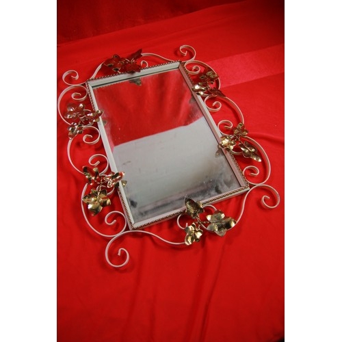192 - Vintage Metal and Gold Mirror