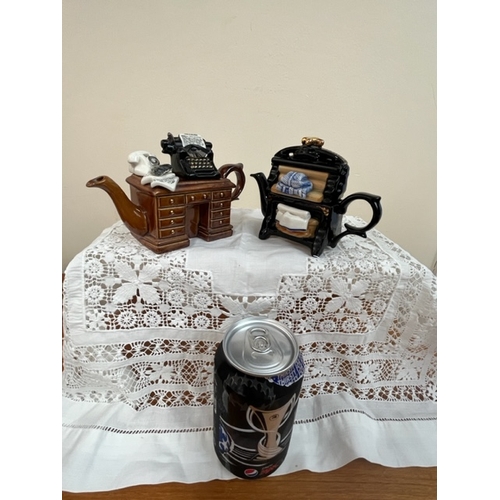 197 - TWo Cardew Design Tiny Teapots The Typewriter and a Mangle .