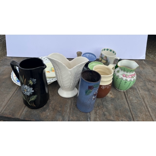 213 - Collection of ceramics and glass - Includes Branksome, Shorter and Guernsey Pottery