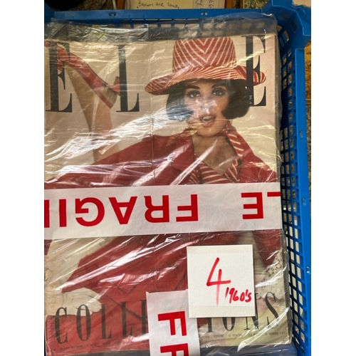 217 - Ten Vintage 1960's French Elle Magazines