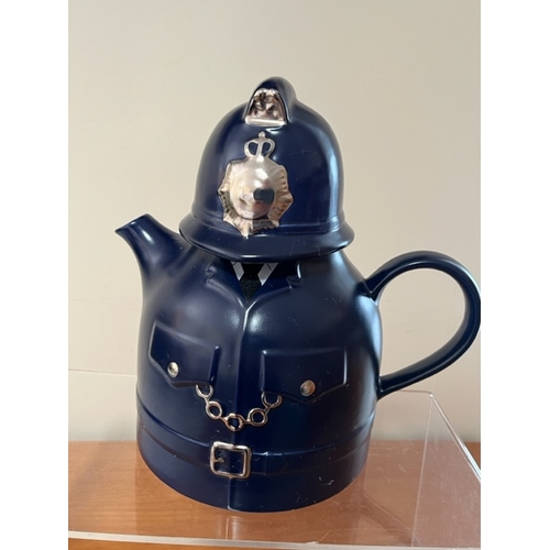 228 - S Fieldings J&G Morton large Policeman Teapot, in good order with the exception of a tiny chip to th... 