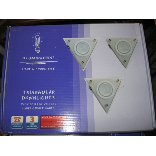 230 - A set of 3 kitchen low voltage kitchen downlighters