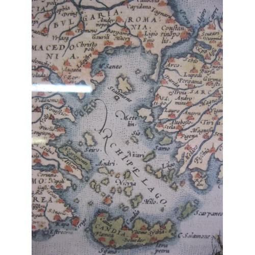 242 - Framed and glazed antique map print