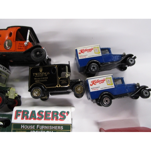 267 - A good collection of Model advertising vehicles including Boots,Kellogs,Liptons tea and frazers haul... 