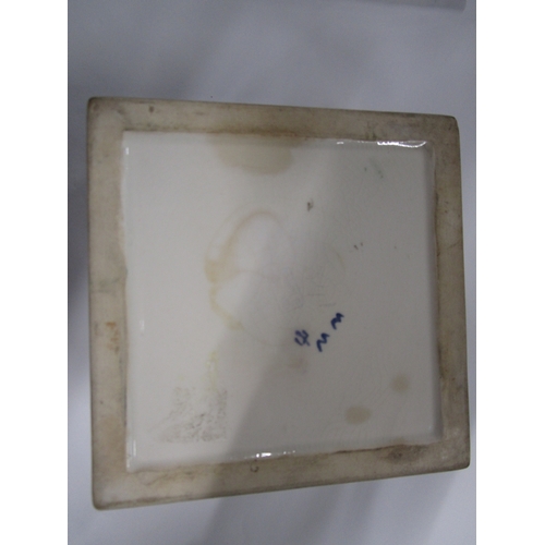 281 - Poole pottery square honey pot with bee lid in the WW pattern 1920s 30s .
Matching Artist for Lid an... 