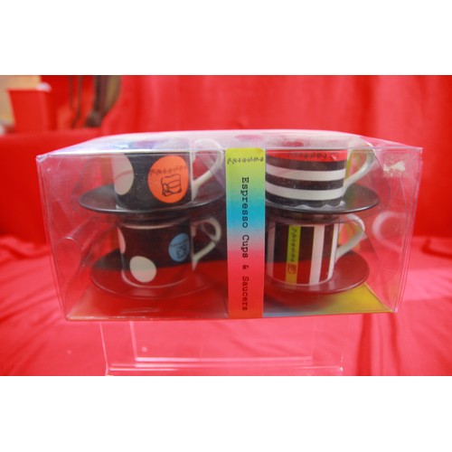 294 - A set of 'Friends' branded espresso cups and saucers in original packaging