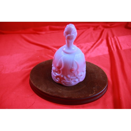 295 - An unusual carnival glass bell in good order