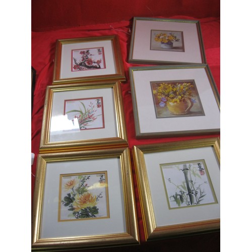 347 - 6 framed and glazed floral prints