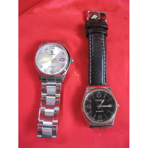 251 - Gents 'Colouring' automatic watch in full working order & Citizen automatic watch, runs but requires... 