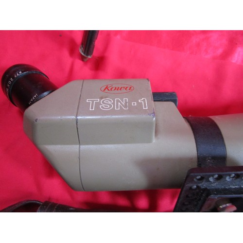 A Kowa TSN-1 Spotting Scope in working condition, various marks