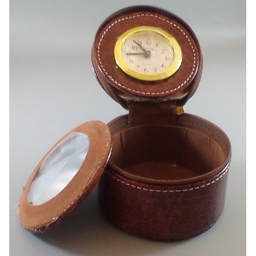 250A - A selection of 3 clocks comprising a rare 1988 Aynsley Commemorative Clock, a solid brass Rapport of... 