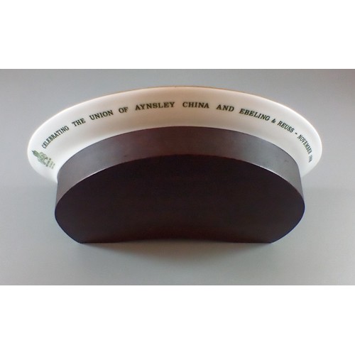 250A - A selection of 3 clocks comprising a rare 1988 Aynsley Commemorative Clock, a solid brass Rapport of... 