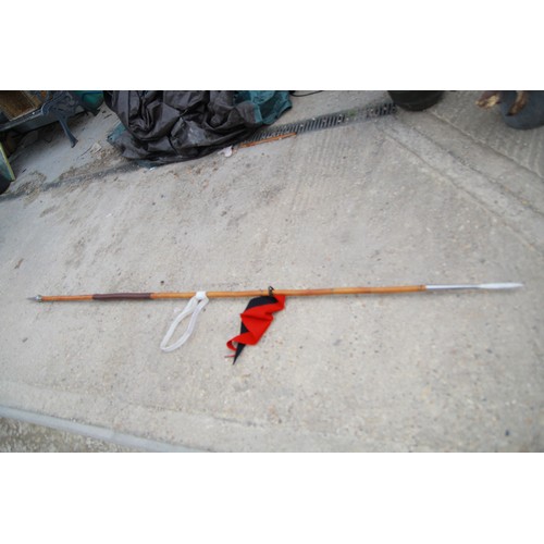 198 - A British Army Ceremonial Lance, bamboo with stainless steel fittings by Wilkinson Sword, dated 1997... 