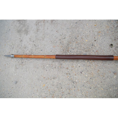 198 - A British Army Ceremonial Lance, bamboo with stainless steel fittings by Wilkinson Sword, dated 1997... 