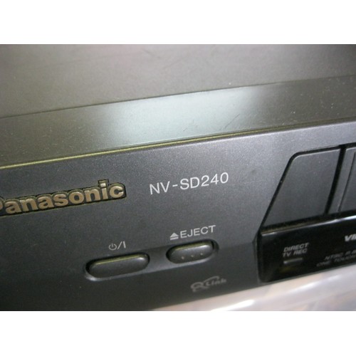 1 - A Panasonic NV-SD240 VHS Video Recorder with remote control