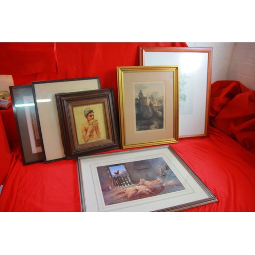 12 - Lot of Six Prints/Lithographs/Engraving Pictures