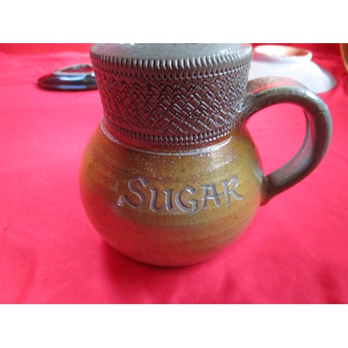 5 - A Sugar shaker of biblical proportion hand thrown by Russell Sydenham.
Approx. 6 inches tall by six ... 