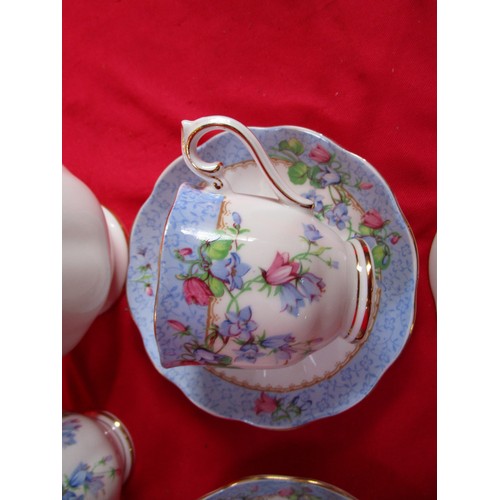 10 - Royal Albert Crown China Coffee Set 'Harebell'