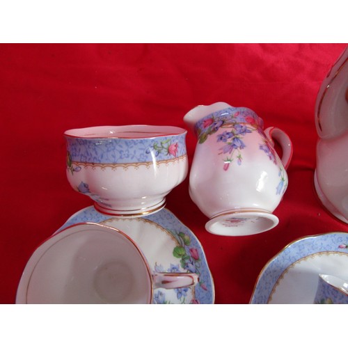 10 - Royal Albert Crown China Coffee Set 'Harebell'