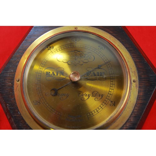 19 - Oak Barometer Thermometer (8)