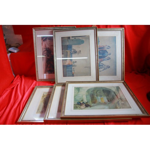 83 - Six Framed Sir William Russell Flint prints (54)