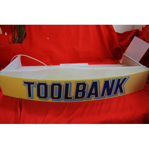 26 - 'Toolbank' Light Up Sign