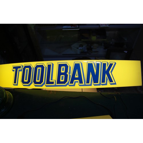 26 - 'Toolbank' Light Up Sign